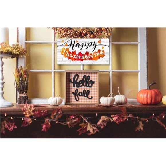 6"x12" Farmhouse Thanksgiving Door Decor Hanging Sign for Home Wall - Picture 6 of 8